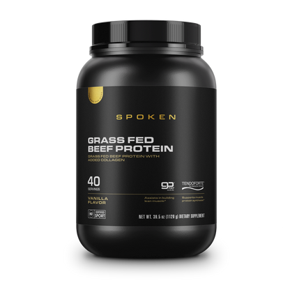 Spoken Grass Fed Beef Protein Vanilla 39.5oz